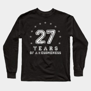 Vintage 27 years of awesomeness Long Sleeve T-Shirt